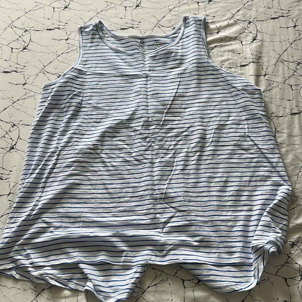 St Johns Bay Blue and white striped Tank Top